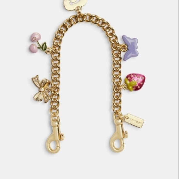 Coach Gold Motif Extension Swagger Chain With Charms - Picture 2 of 7